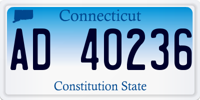 CT license plate AD40236