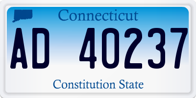CT license plate AD40237