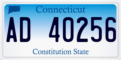 CT license plate AD40256