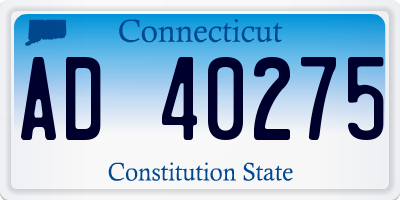 CT license plate AD40275