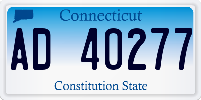 CT license plate AD40277