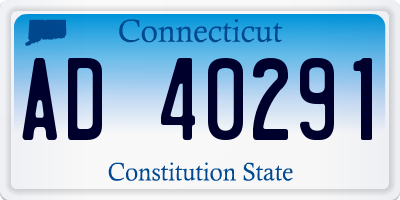 CT license plate AD40291