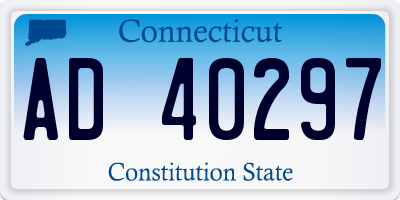 CT license plate AD40297
