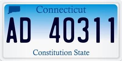 CT license plate AD40311