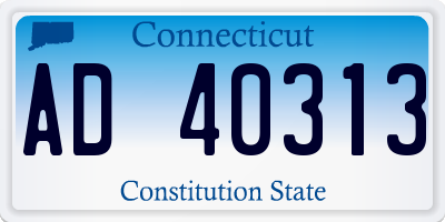 CT license plate AD40313
