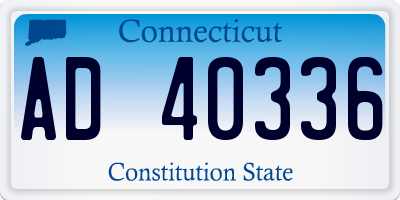 CT license plate AD40336