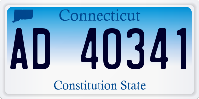 CT license plate AD40341