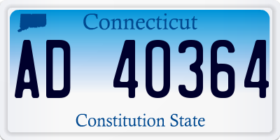 CT license plate AD40364