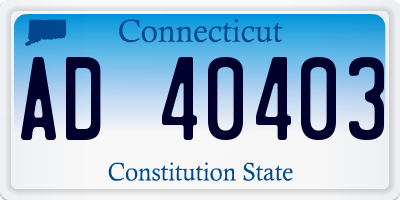 CT license plate AD40403