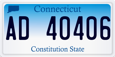 CT license plate AD40406