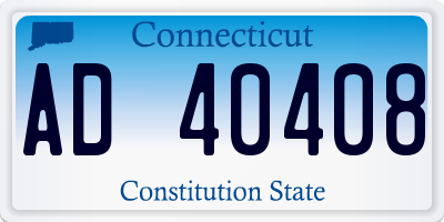 CT license plate AD40408