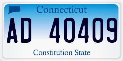 CT license plate AD40409