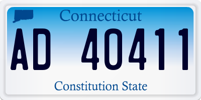 CT license plate AD40411