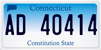 CT license plate AD40414