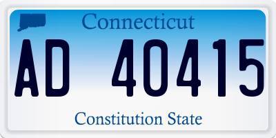 CT license plate AD40415