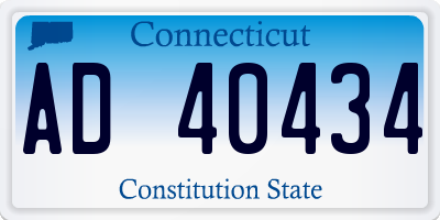CT license plate AD40434