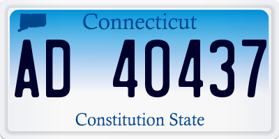 CT license plate AD40437