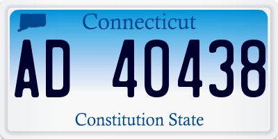 CT license plate AD40438