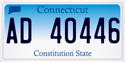 CT license plate AD40446