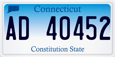 CT license plate AD40452