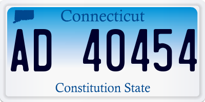 CT license plate AD40454