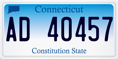 CT license plate AD40457