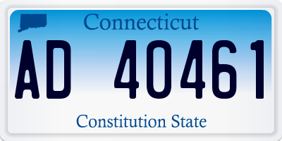 CT license plate AD40461