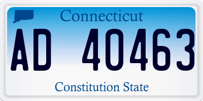CT license plate AD40463