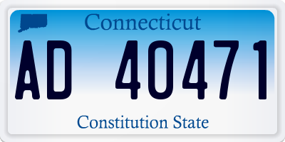 CT license plate AD40471