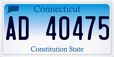 CT license plate AD40475