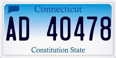 CT license plate AD40478