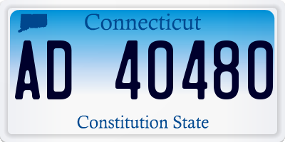 CT license plate AD40480
