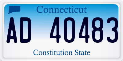 CT license plate AD40483
