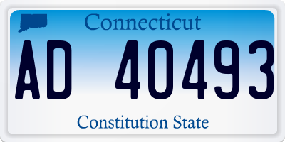 CT license plate AD40493