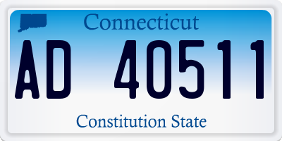 CT license plate AD40511