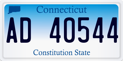 CT license plate AD40544