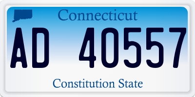 CT license plate AD40557