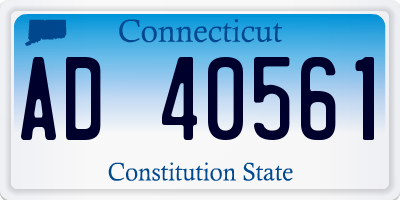 CT license plate AD40561