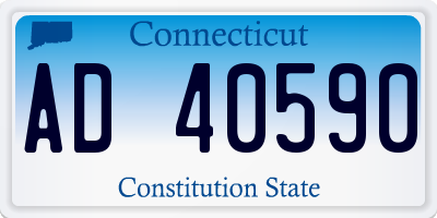 CT license plate AD40590