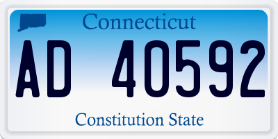 CT license plate AD40592