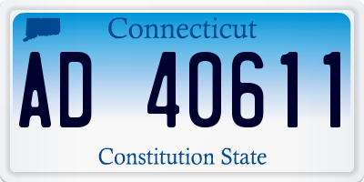 CT license plate AD40611