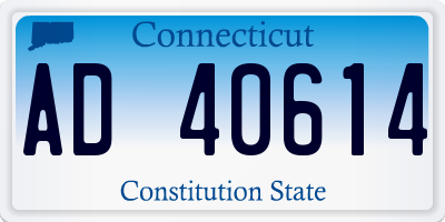 CT license plate AD40614