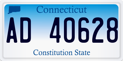 CT license plate AD40628