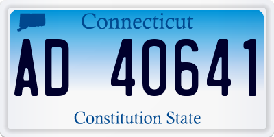 CT license plate AD40641