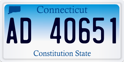 CT license plate AD40651