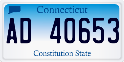 CT license plate AD40653
