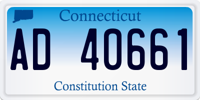 CT license plate AD40661