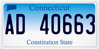 CT license plate AD40663