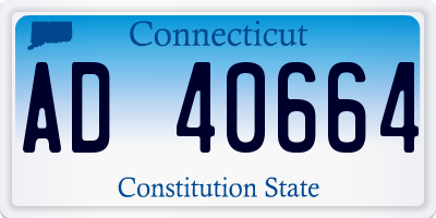 CT license plate AD40664