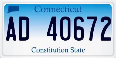 CT license plate AD40672